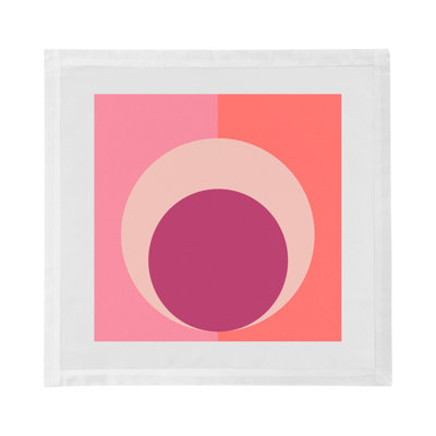 Serviettes de table en satin de coton Colorblock