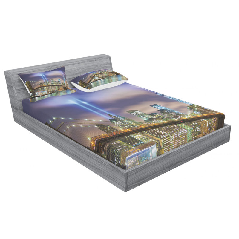 Microfiber Sheet Set, Queen Sheet Set with Fitted Sheet