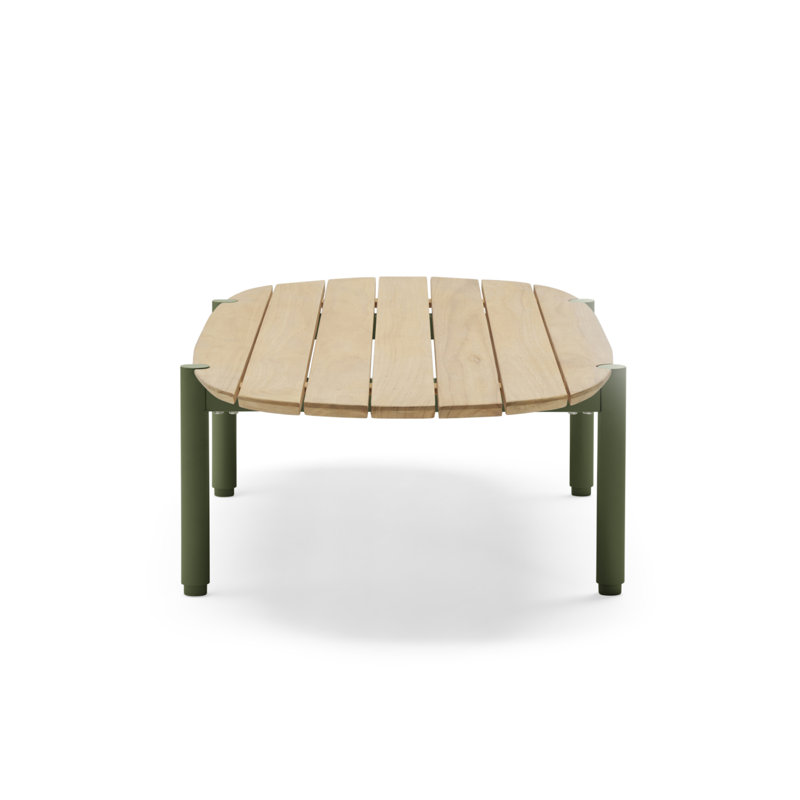 52'' Teak Outdoor Coffee Table, Olive