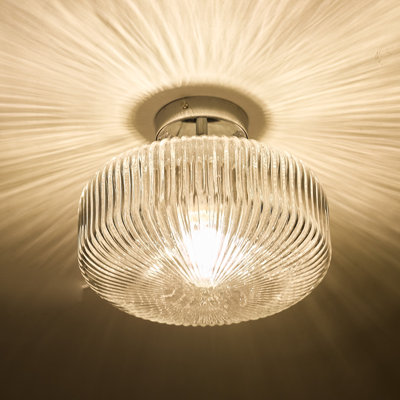 Prabhas Glass Semi Flush Mount
