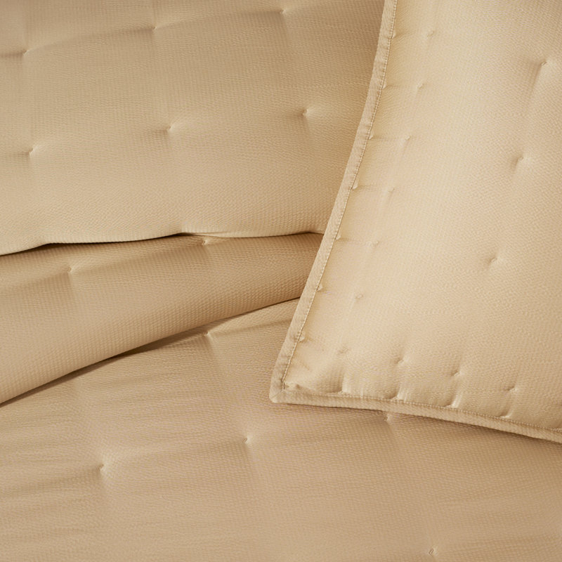 Donna Karan Home Hammered Silk Pillow Sham, Gold, Queen