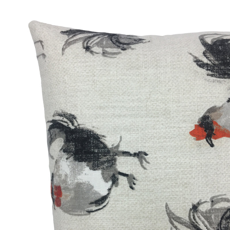  Rooster Linen 18" Throw Pillow