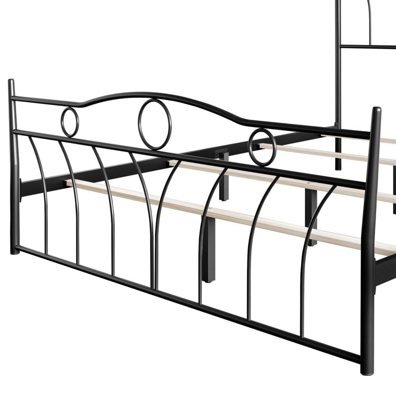Shelby Metal Bed, Black, Queen