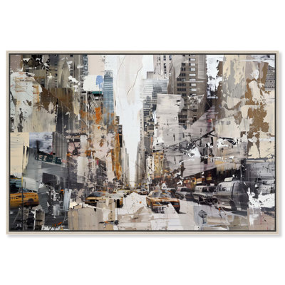 «In The City Minimalist Collage Style», art mural par Art Remedy