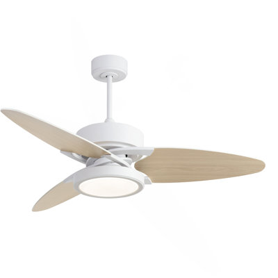 Light Pro 52 In. LED Indoor White Smart Ceiling Fan With Remote Control