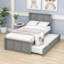 Deshannon Twin Size Wood Bed with Trundle-437580327