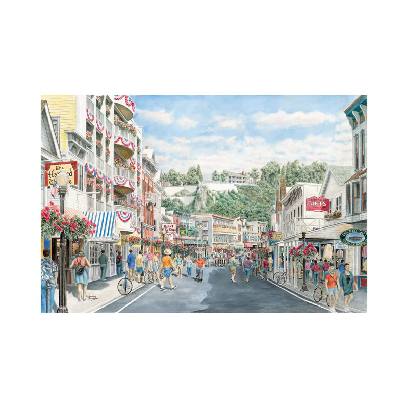 Main St., Mackinac Island by Stanton Manolakas - Wrapped Canvas Print, 101.6 cm H x 66.04 cm W x 3.175 cm D