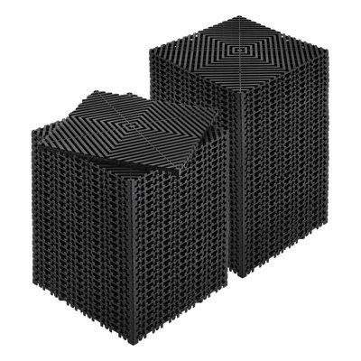 Interlocking Drainage Mat, 12” x 12” Modular Interlocking Cushion Durable PP Material