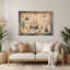 «Coastal Ships Log Design», art mural en métal beige-51907867
