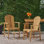 Ensemble de 2 chaises de salle à manger en bois d'acacia Adirondack