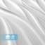 Panneaux muraux en PVC 3D 19,7 po x 19,7 po, panneaux de décoration murale Wave Design pour décoration intérieure, 32 pieds carrés / caisse-100021762