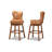 Swivel Upholstered Counter Stool with Solid Wood Frame