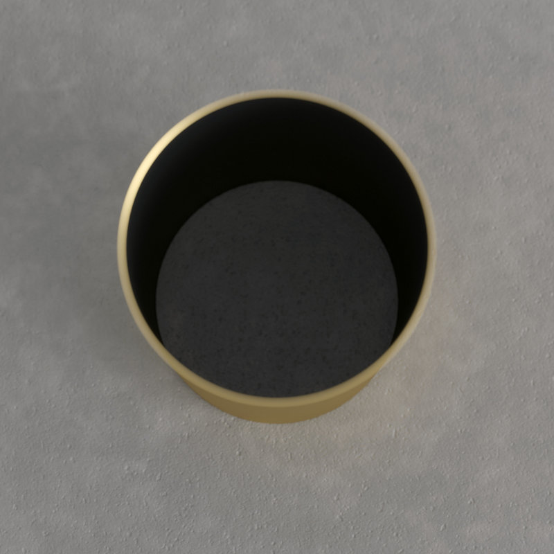 Metal Round Utensil Crock, 3" H x 3.25" W x 3.25" D