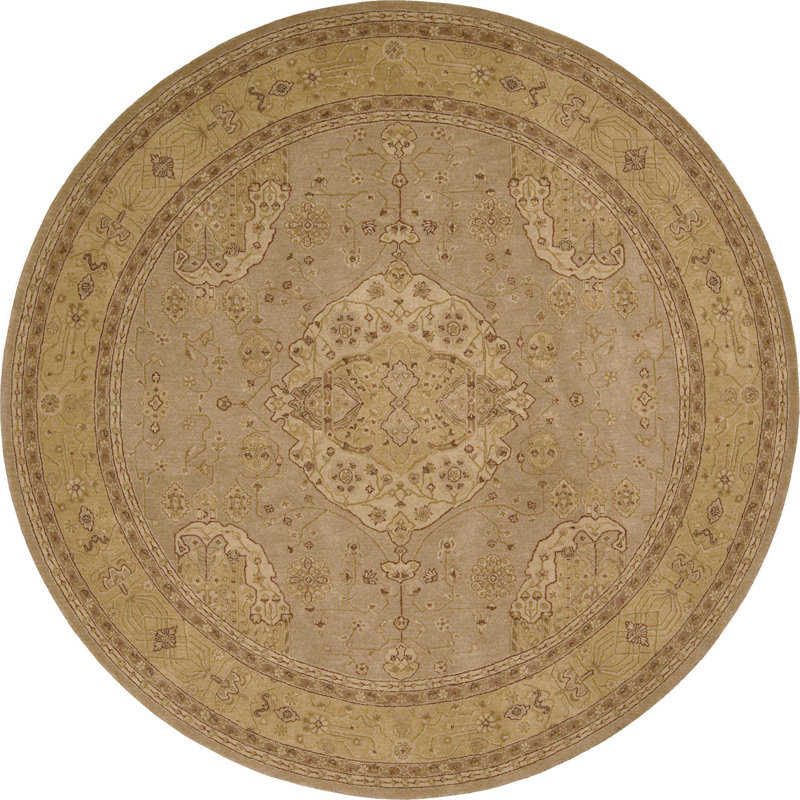 Gatto Wool Oriental Indoor Rug, Round 9'