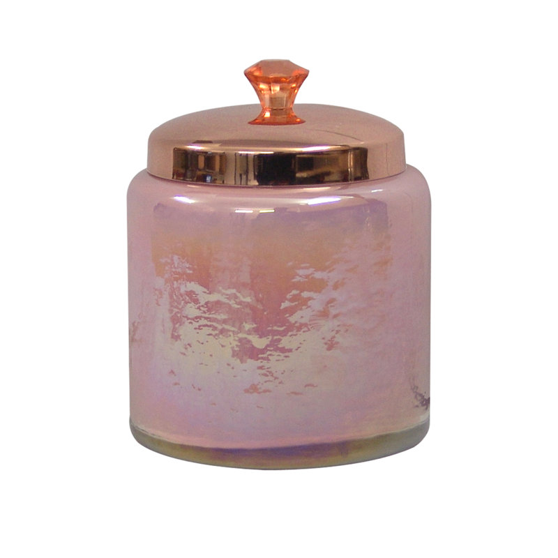 Pot de cuisine en verre brillance dorée, H 5 po x l 4,25 po x P 4,25 po
