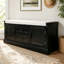 Banc de rangement avec tiroirs, armoires et coussin en velours-133953787