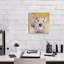  «Scooter» par Pat Saunders, art mural en toile blanche, 12 po x 12 po-1498808667
