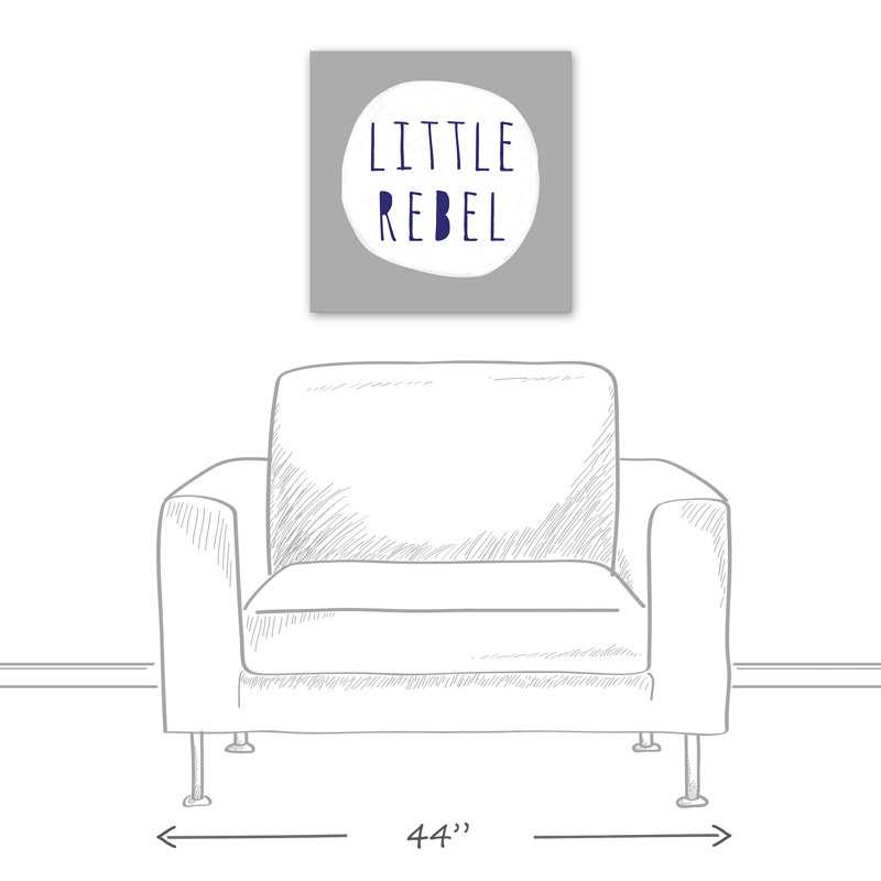 Art sur toile little rebel Mailer, H 24 po x l 24 po x P 1,25 po