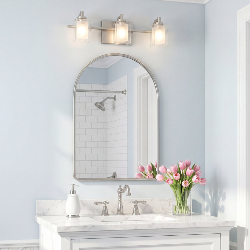 Amberley 3 - Light Dimmable Vanity Light, Brushed Nickel