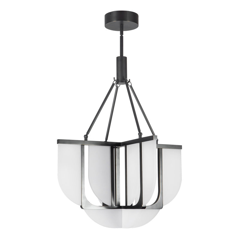 Anders 24-in Black dimmable LED Chandelier, Oil Rubbed Bronze