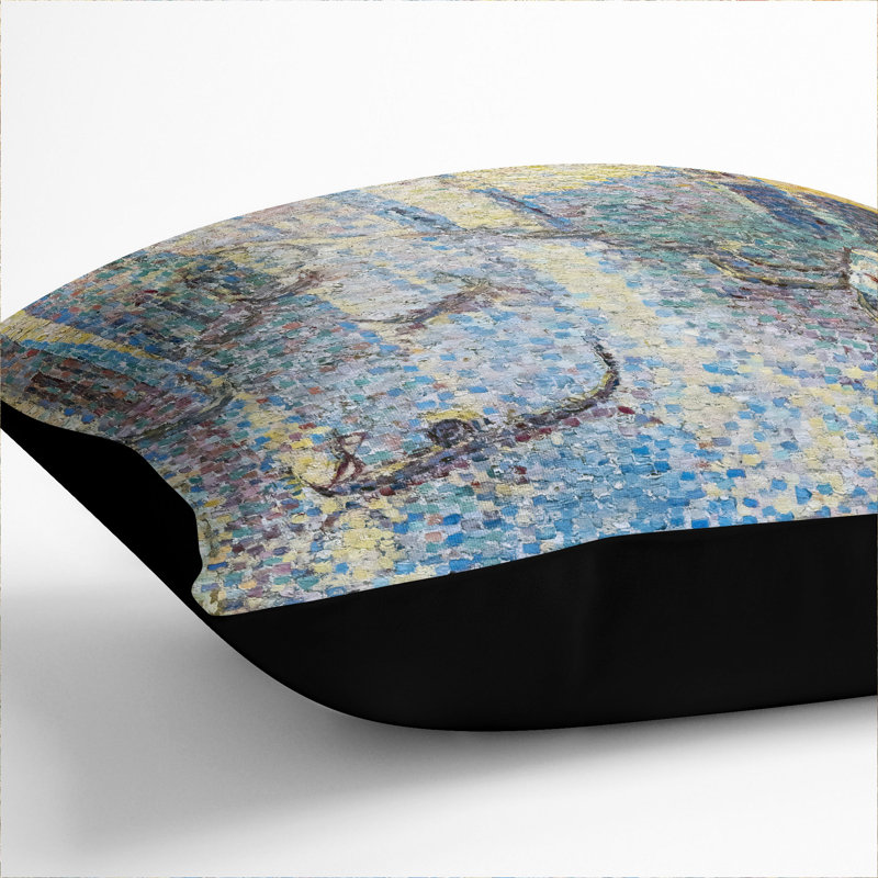 Square Cushion, 40cm H x 40cm W x 15cm D, Black
