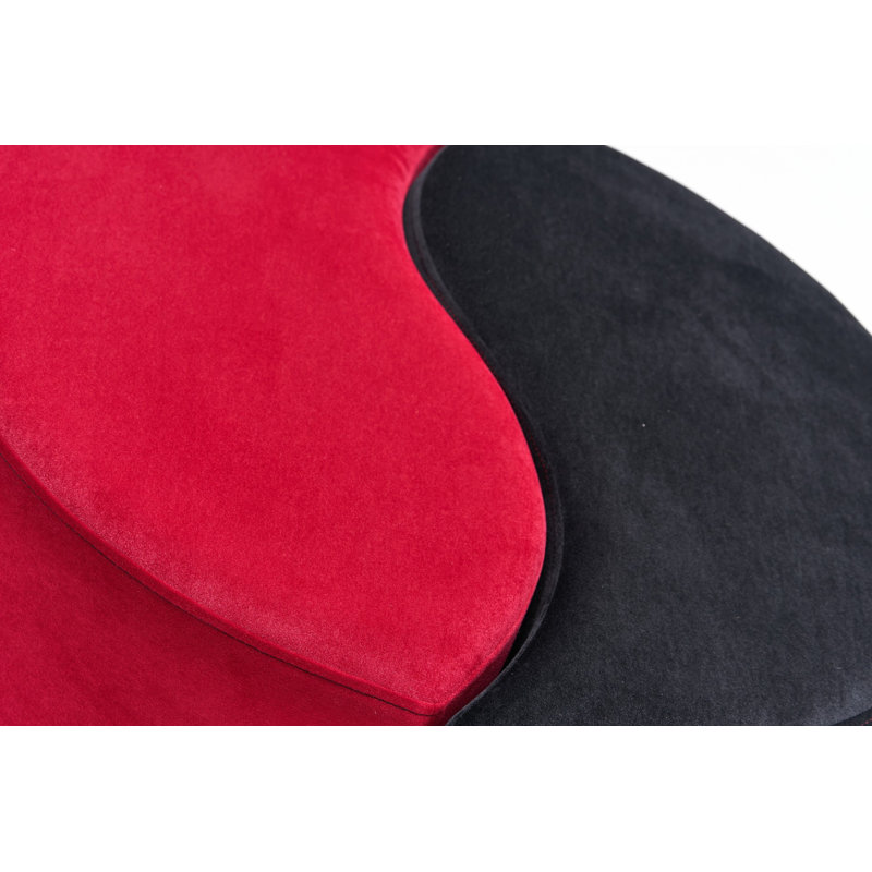 Pouf, Noir / rouge
