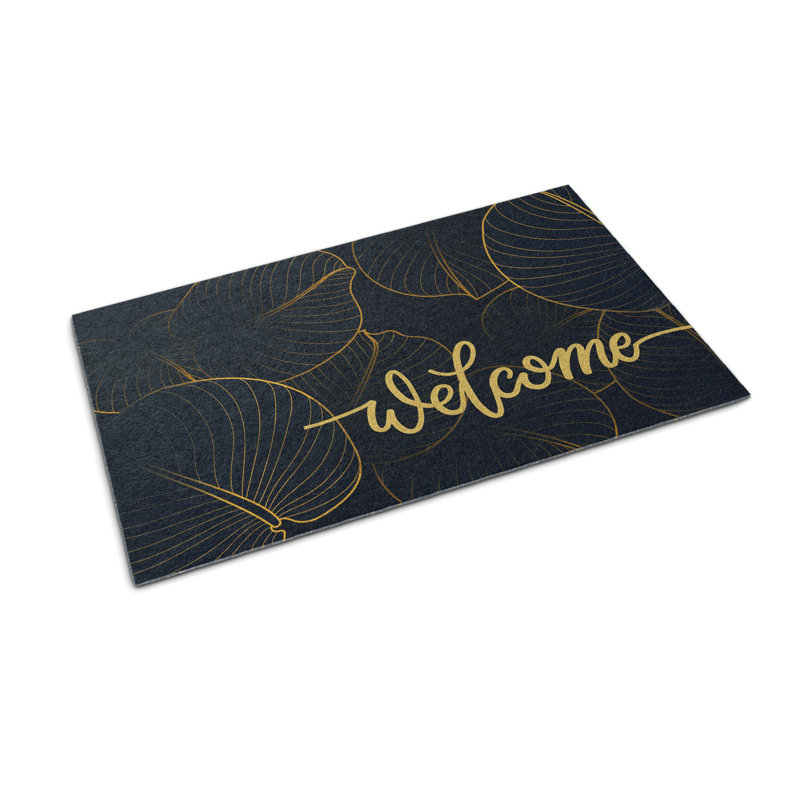 Non-Slip Floral Outdoor Doormat