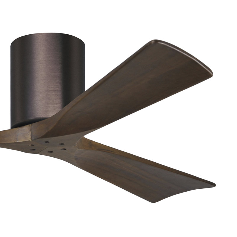 Ventilateur de plafond à 3 pales Olivier, Bronze brossé, Ton noyer, 52"