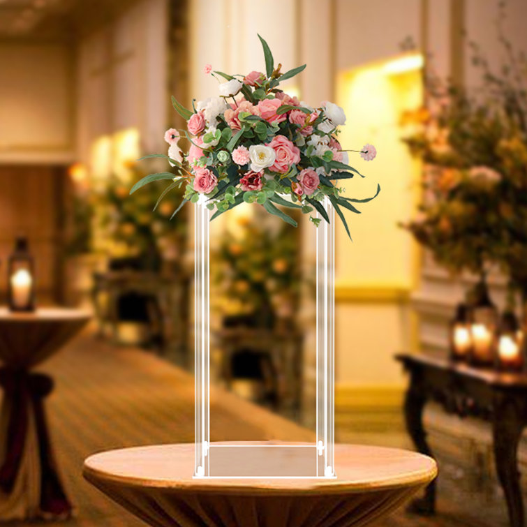 Crystal Candle Holder Flower Arrangement Stand For Wedding Holiday  Centerpieces