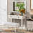 Vanity Desk with Mirror and Stool