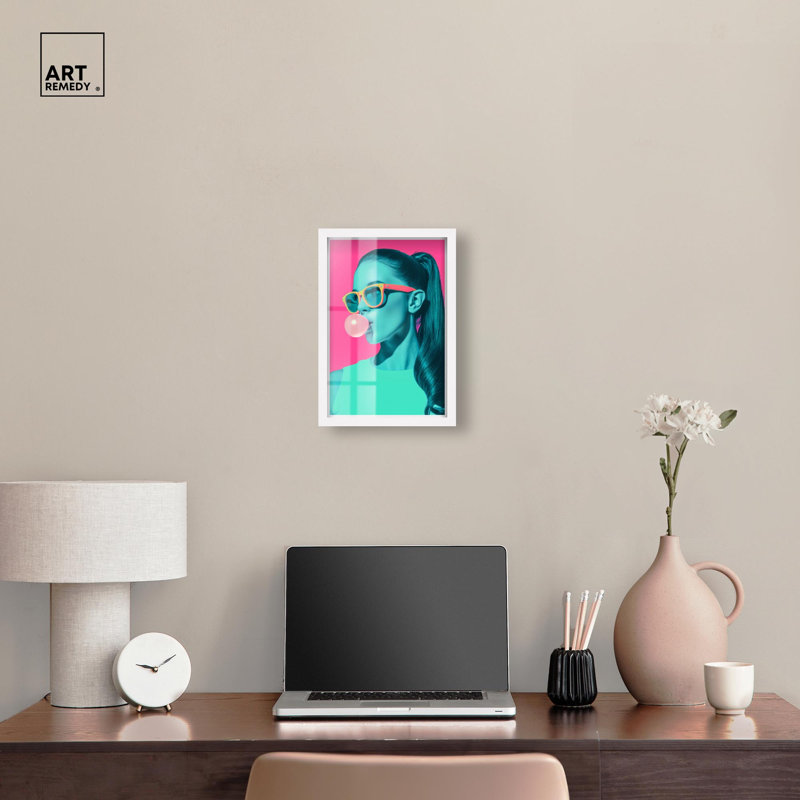 Art mural rétro rétro chic I Shadowbox Print par Art Remedy, cadre blanc, 10 x 15, H 16 po x l 11 po, Cadre blanc