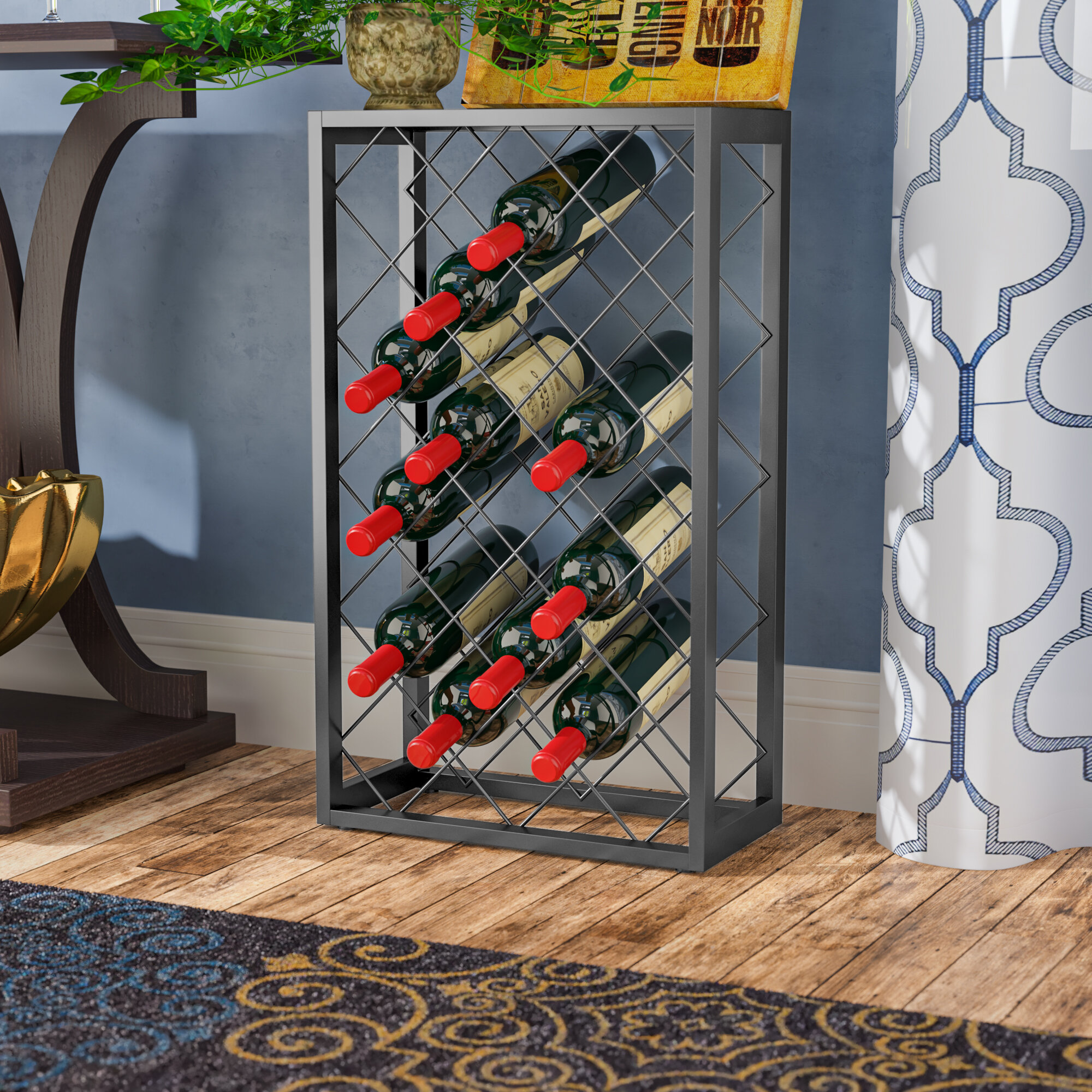 Fulford 32 bottle best sale floor wine bottle rack