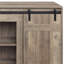Meuble télé gris avec 2 portes de grange coulissantes
