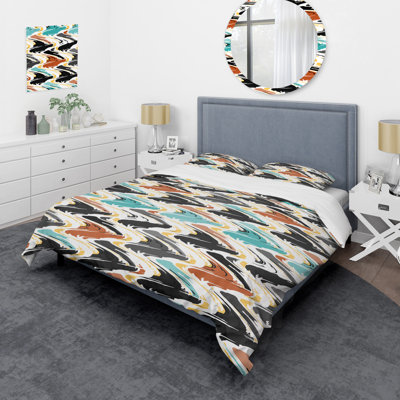Ensemble de housse de couette en microfibre noir / brun 3 pièces