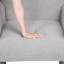Canapé simple 33,86 po et coussin décoratif, structure en bois massif, capacité de 300 lb pour les petits espaces-895321871