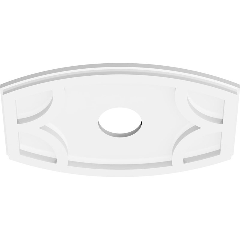 Médaillon de plafond contemporain en PVC de qualité architecturale Kailey, H 10,625 po x l 16 po x P 1 po