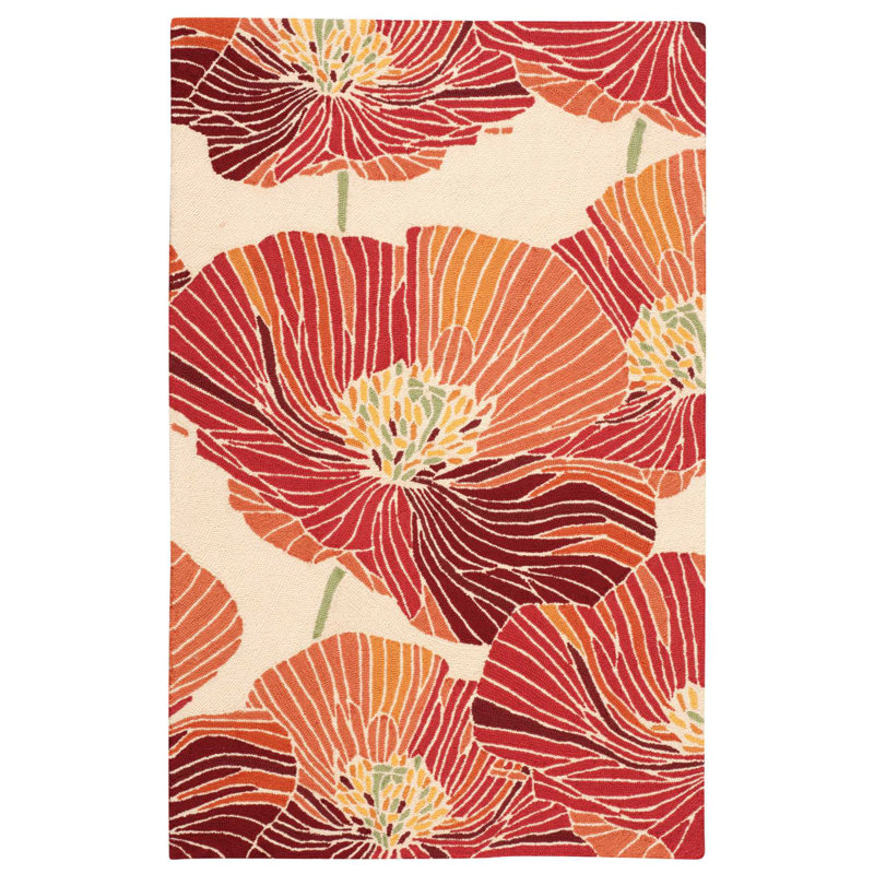 Tapis rose Karyn, Rectangle 3 pi 6 po x 5 pi 6 po