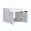 Meuble-lavabo de salle de bain avec lavabo en résine, portes à fermeture en douceur et armoire murale, conception à fixation flottante, contreplaqué