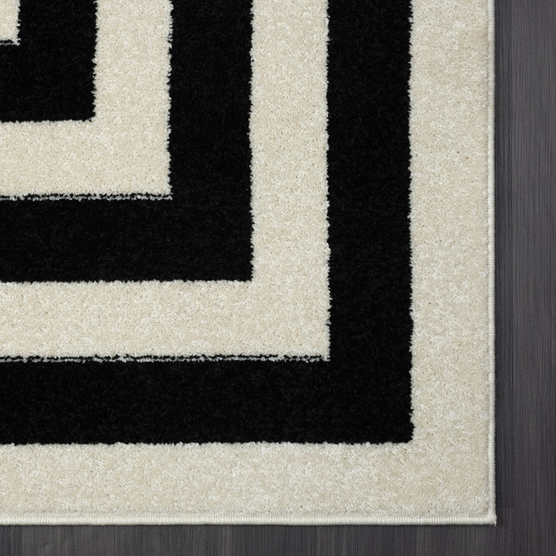 Ahmi Geometric Area Rug, Square 6'7" 