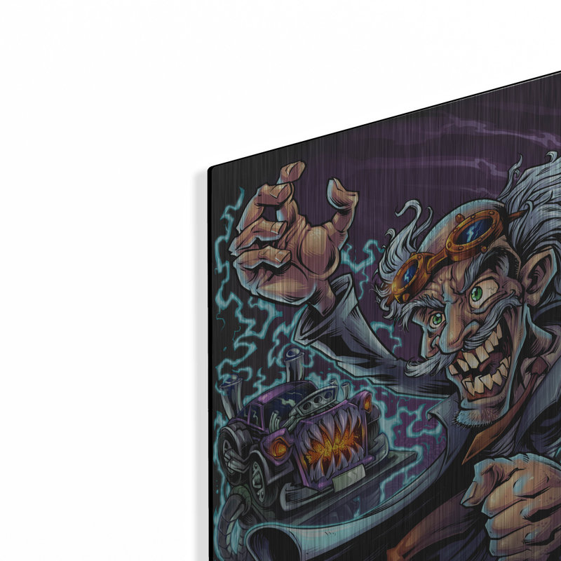 «Mad Scientist» par Flyland Designs, art mural en métal, H 16 po x l 12 po