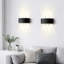 Graven 8-Light Curved Aluminium Black Up & Downlight