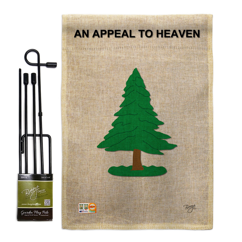 Double Sided 18.5'' H x 13'' W Burlap Flag Set