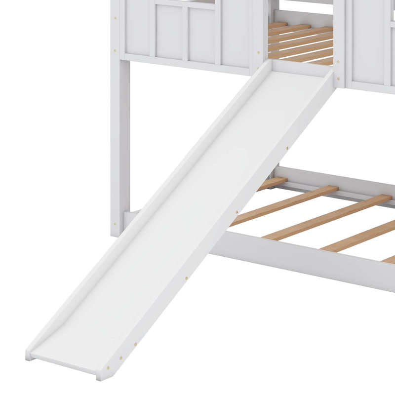 Twin Over Twin Bunk Bed With Slide