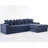 Boneless Oversize Cloud Couch, L-Shape Sofa, Convertible Floor Sleeper Sofa Bed, No Assembly ,Eight Pillows,3-In-1,Side Pocket,Corduroy-360802345-360802347