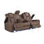 Ensemble de salon inclinable 3 pièces brun cendré-740493626