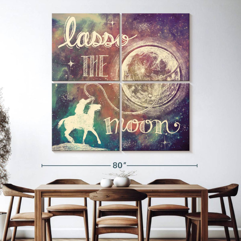 Tergel, univers, galaxie, lasso, lune, H 74 po x l 74 po