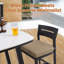 Ensemble de bar d'extérieur 5 pièces, table carrée frittée carrée et 4 tabourets de bar-987727081