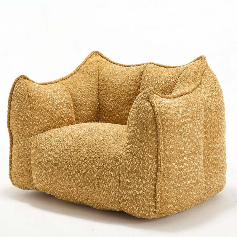 Fauteuil à billes en chenille, Jaune