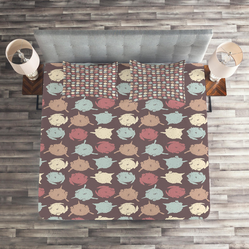 Farmhouse / Country Coverlet, King Bedspread + 2 Shams
