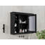 Armoire de rangement murale pour salle de bain, armoire à pharmacie, armoire de salle de bain moderne avec miroir, armoire à miroir avec 6 tablettes ouvertes (meuble-lavabo non inclus)
